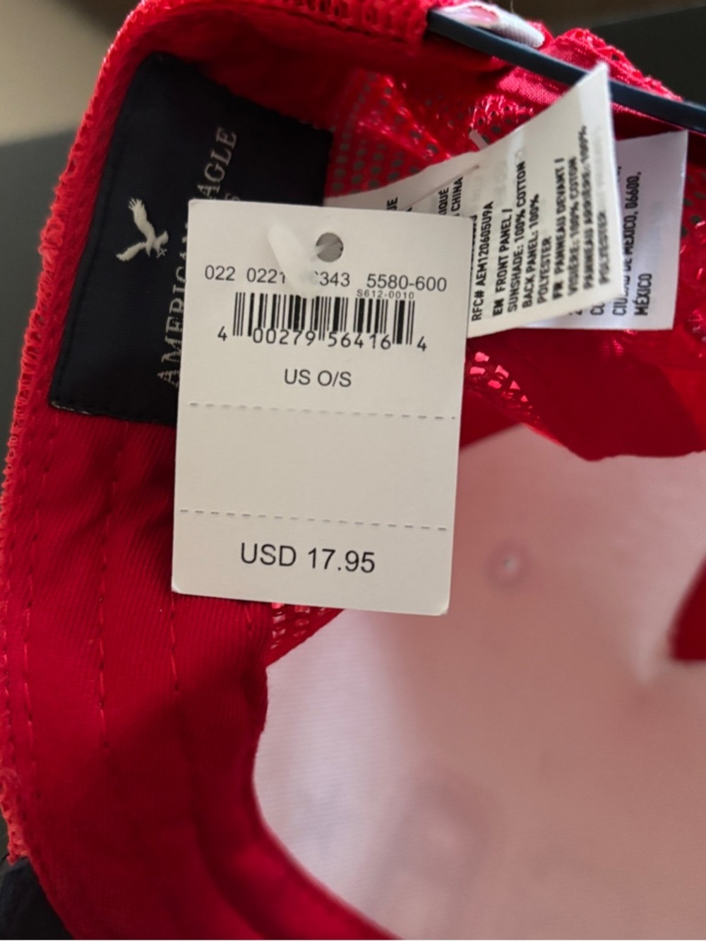 AEO USA Trucker Hat - Red White Blue-NWT - Picture 8 of 8